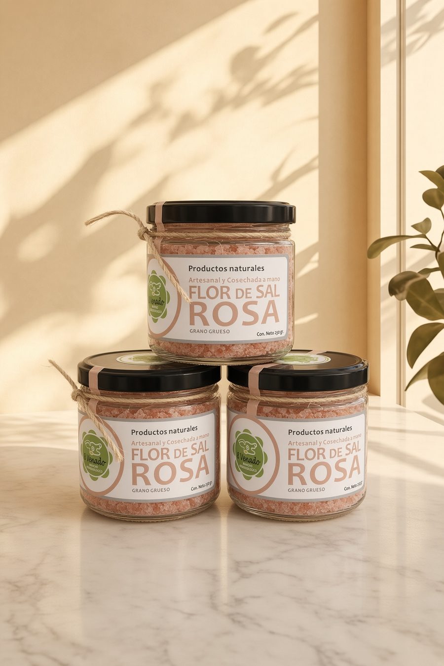 Flor de sal rosa