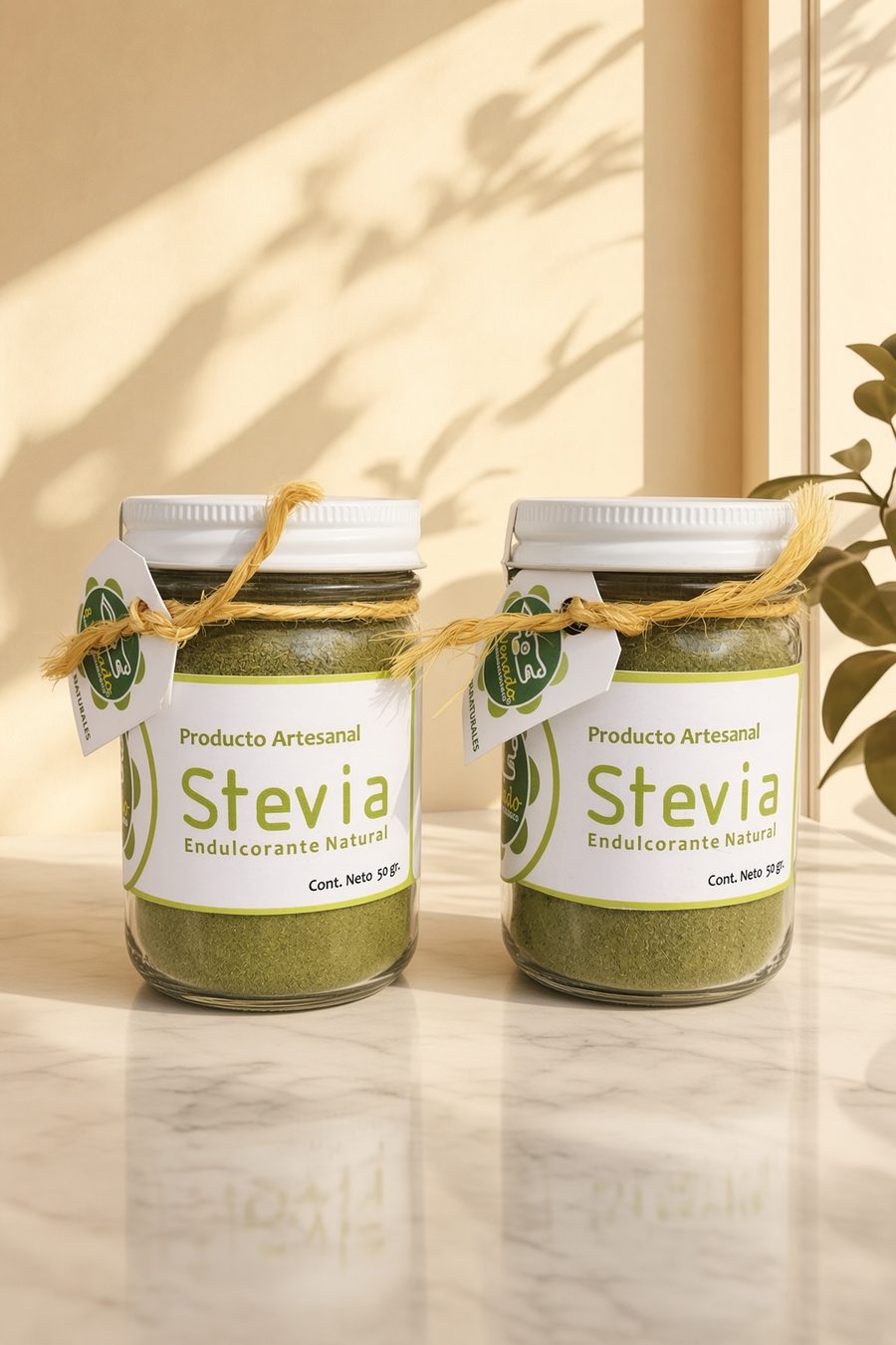Stevia natural en polvo